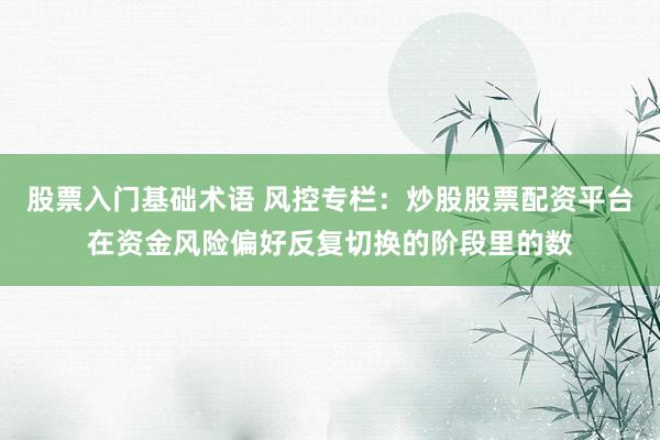 股票入门基础术语 风控专栏:炒股股票配资平台在资金风险偏好反复切换的阶段里的数