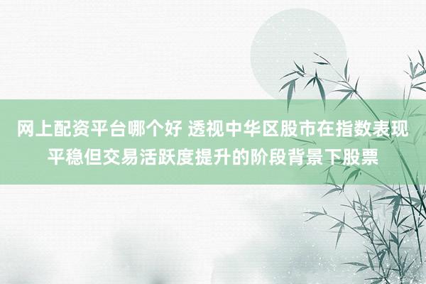 网上配资平台哪个好 透视中华区股市在指数表现平稳但交易活跃度提升的阶段背景下股票